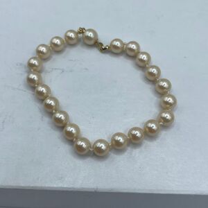 Vintage faux pearl hand knotted creamy slide in pearl lock bracelet
